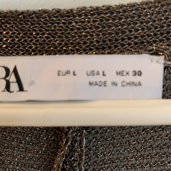 Zara Metallic Bomber / Cardigan - New without tags / never worn; Gunmetal colour - Picture 6 of 7